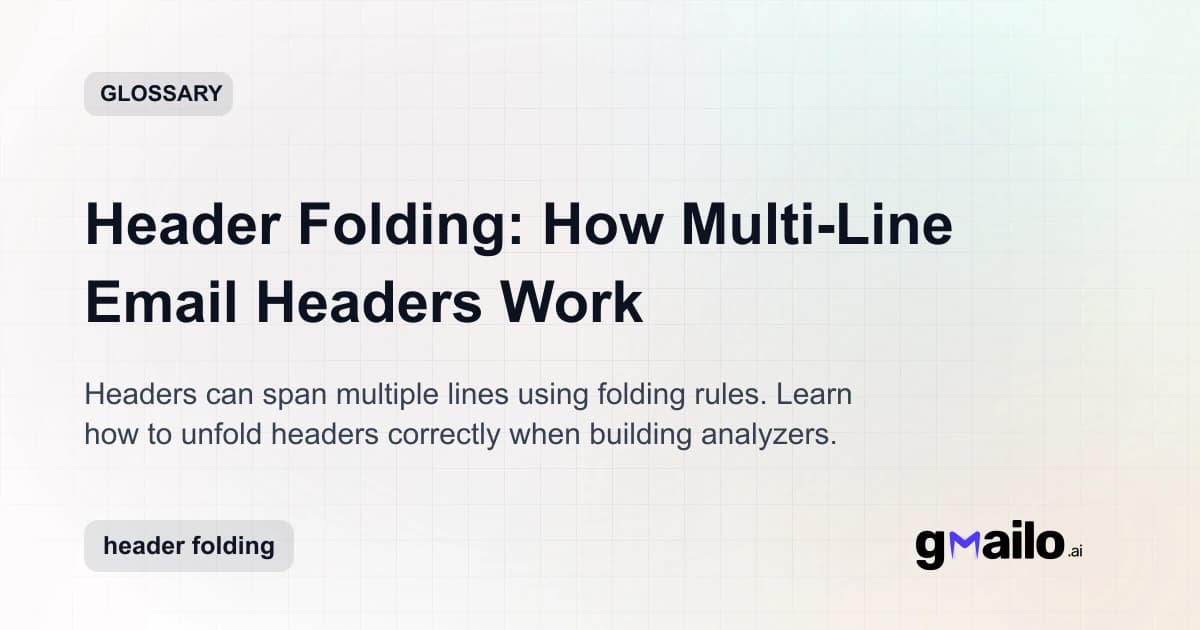 Header Folding: How Multi-Line Email Headers Work glossary thumbnail