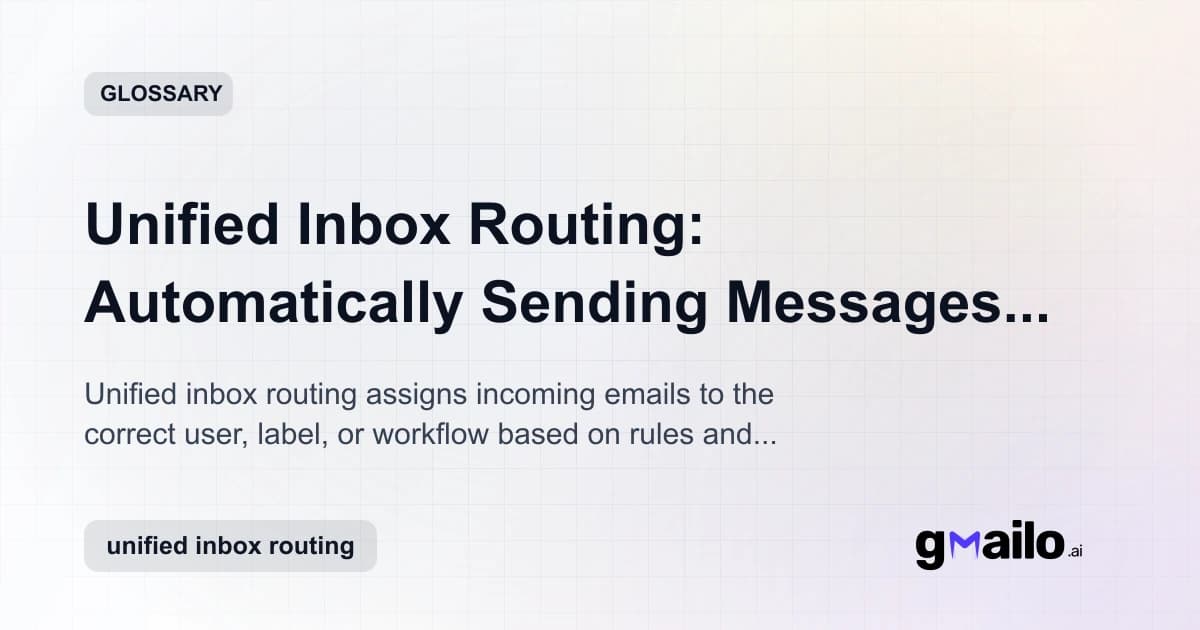 Unified Outreach Inbox Routing: Automatically Sending Messages to the Right Place glossary thumbnail