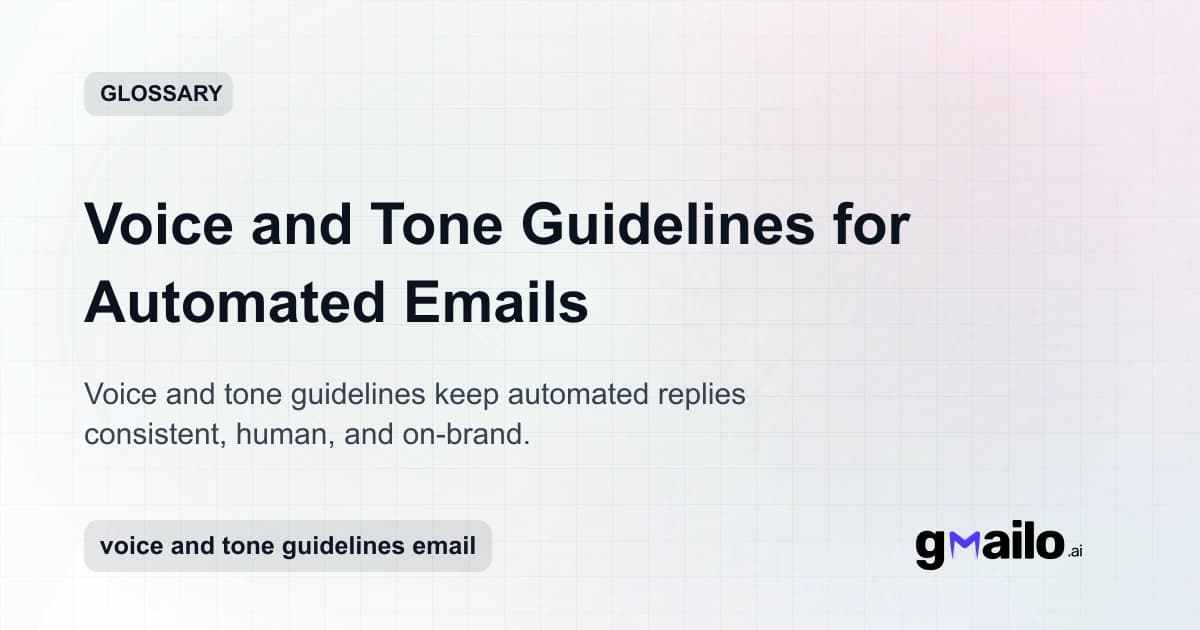 Voice and Tone Guidelines for Automated Emails glossary thumbnail